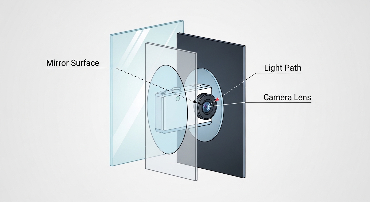 Sơ đồ gương hai chiều giấu camera