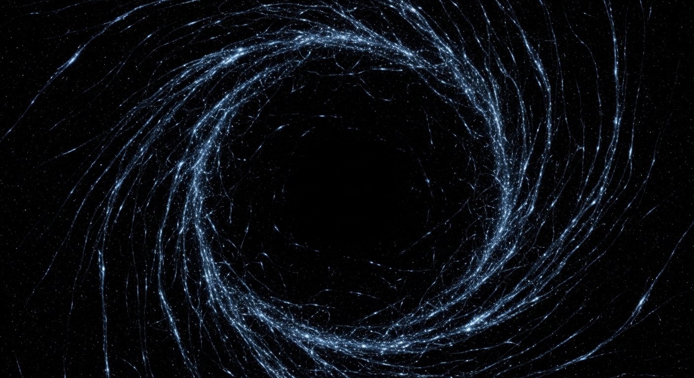 Cosmic web filaments and voids in large-scale universe structure