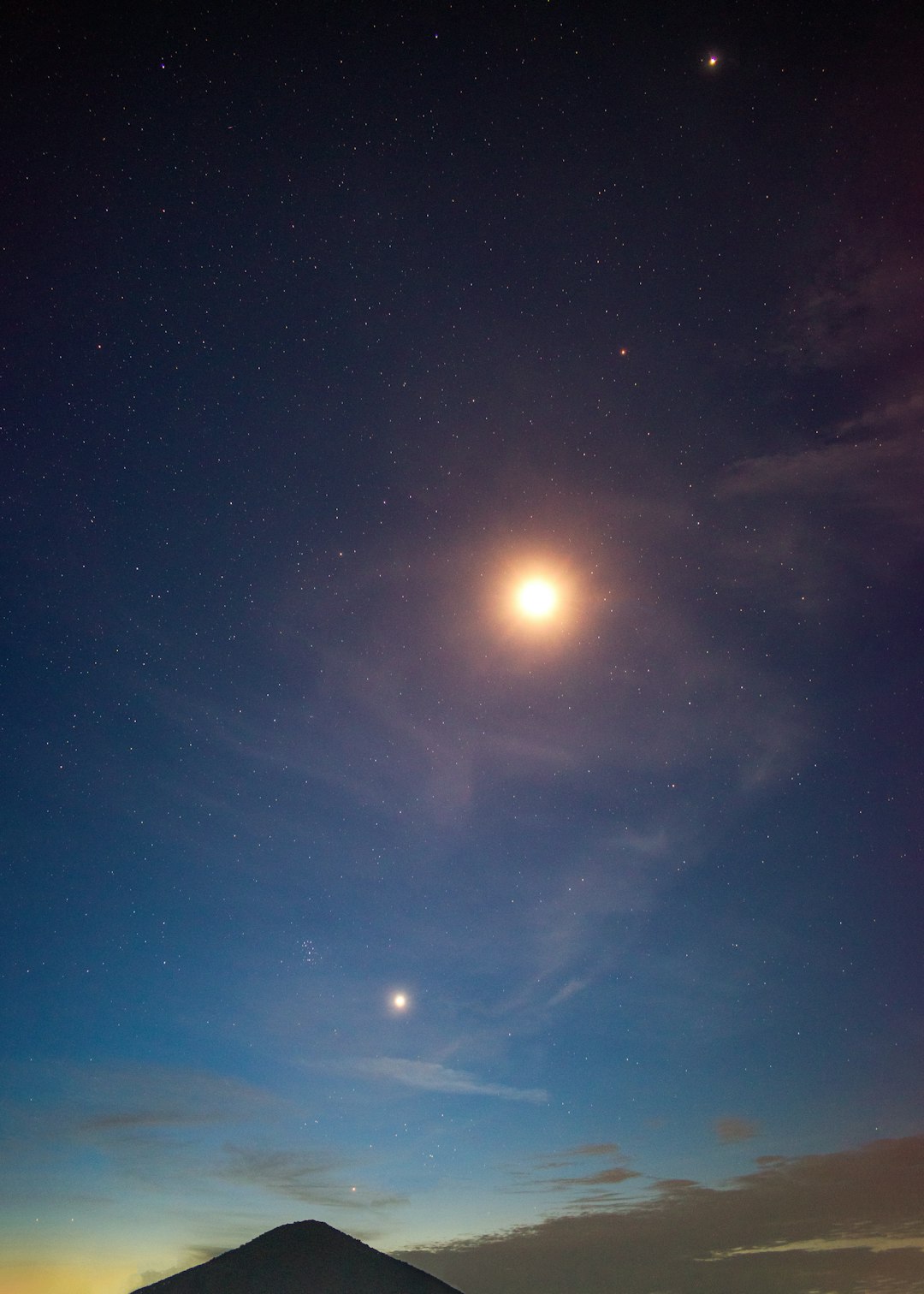 Venus glowing brightly against deep space starfield
