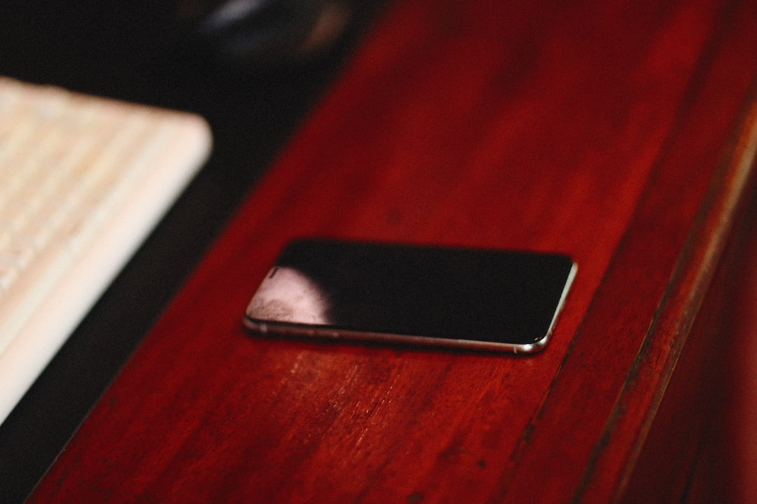 Smartphone configured as Wi-Fi hotspot on a desk