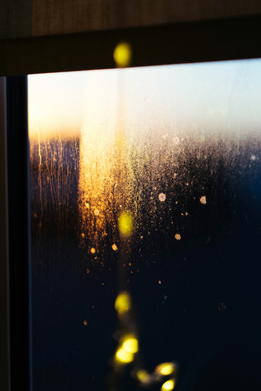 Smart TV glowing in dark room with floor reflection