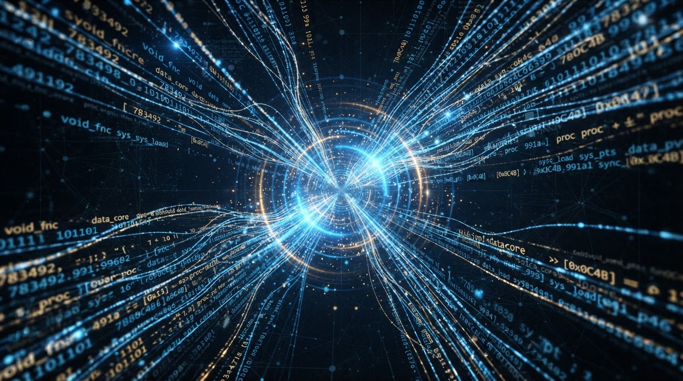 Abstract visualization of token prediction in language models