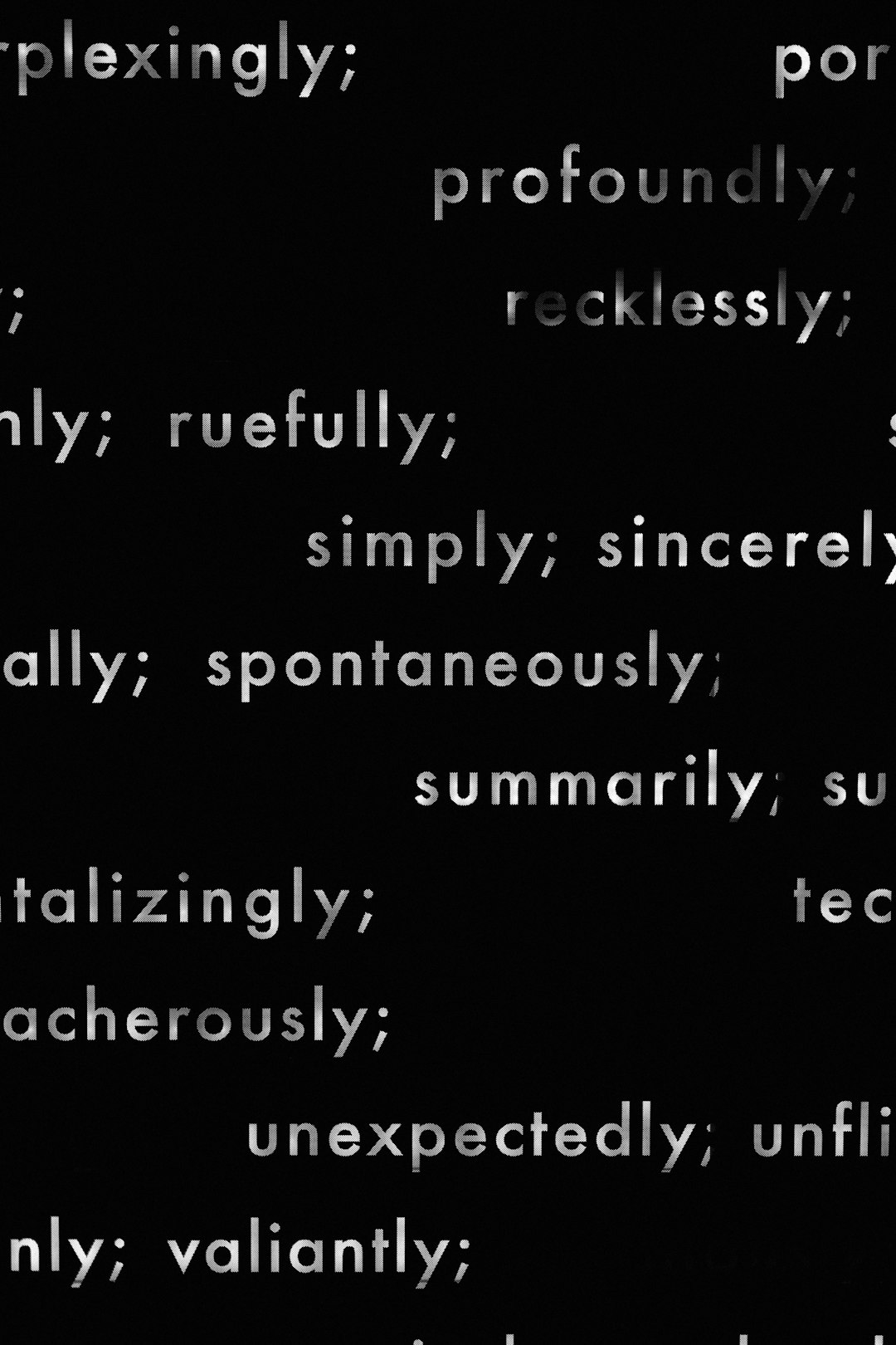 Close-up of crisp e-ink text on pale gray screen surface