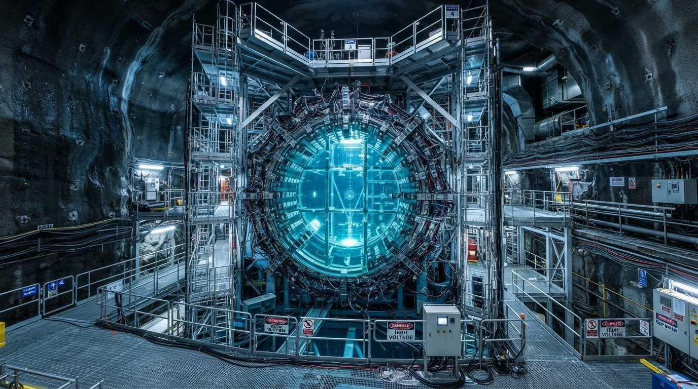 Underground dark matter detection experiment chamber